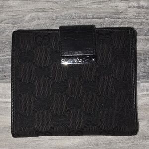 Authentic Black Gucci Bifold Wallet